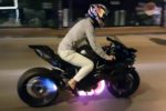 KAWASAKI Ninja H2R バーンナウト走行ですごいことに。。