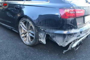 ロッシ愛車 Audi RS6で事故る。。。