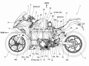 カワサキの電動バイクのパワーユニットパテント