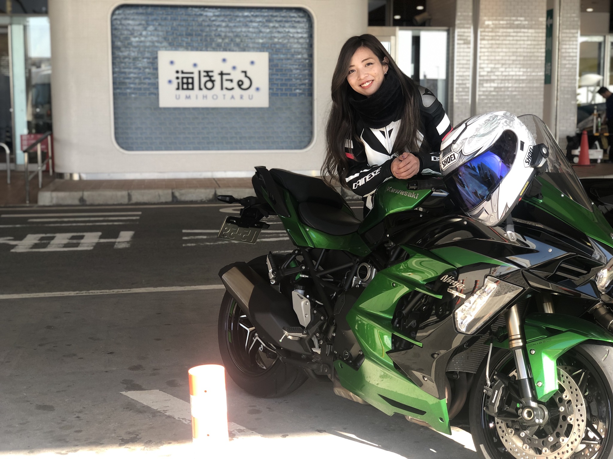 インスタ女子Ruriko Kawasaki H2 SXで千葉へショートツーリング⁣
