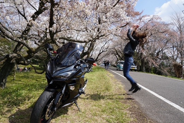 インスタバイク女子おみつ「お花見ツーリング」