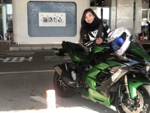 インスタ女子Ruriko Kawasaki H2 SXで千葉へショートツーリング