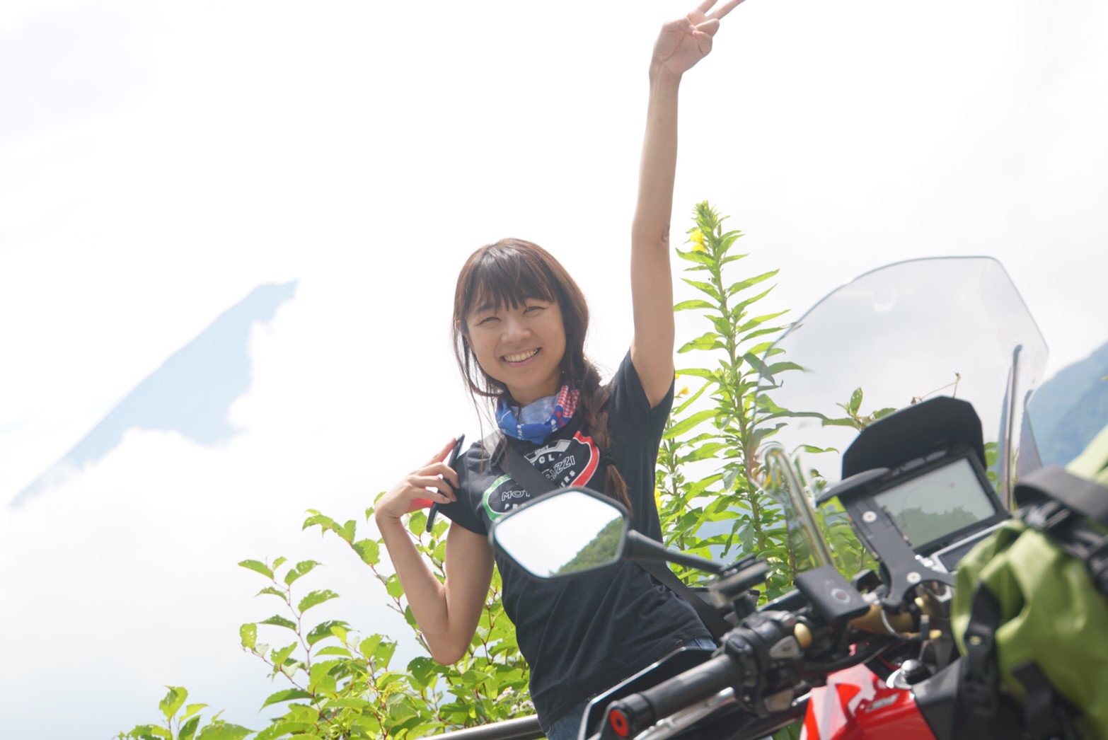 インスタバイク女性ライダーkanae「富士山・富士五湖ツーリング」