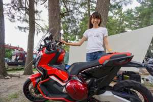 インスタバイク女性ライダーkanae「琵琶湖キャンプツーリング」