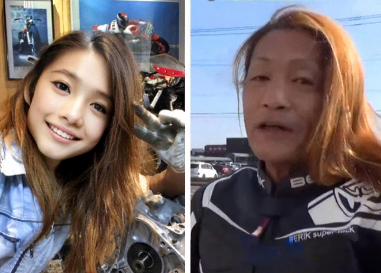 FaceAppで変身！世界中で注目される美女はまさかの50歳のおじさんライダー！