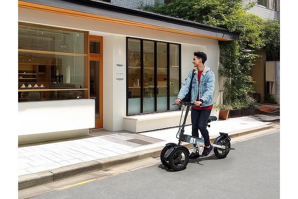LAND HOPPER に乗る様子