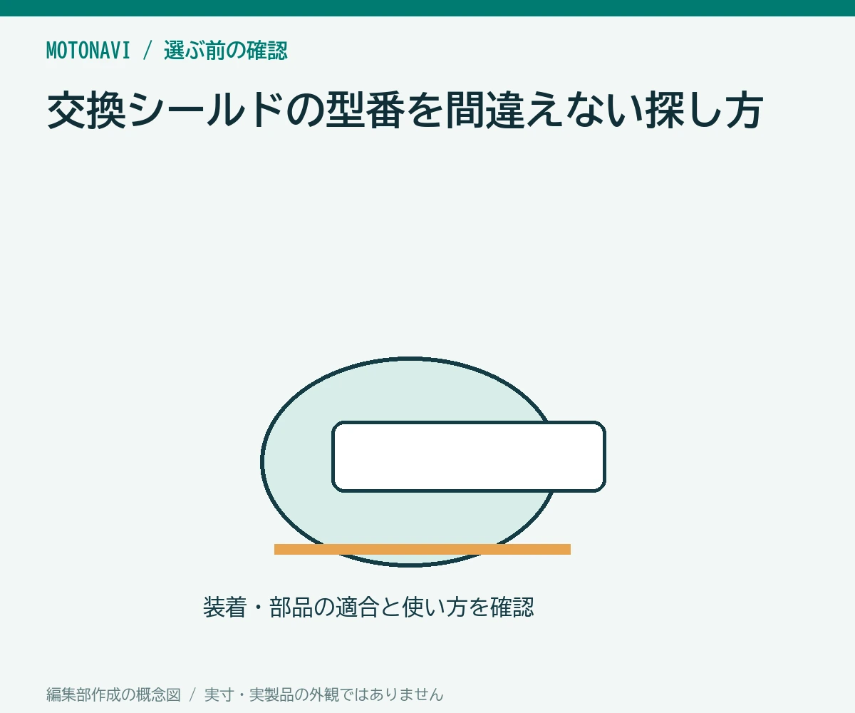 交換シールドの型番を間違えない探し方|本体名だけで注文しない