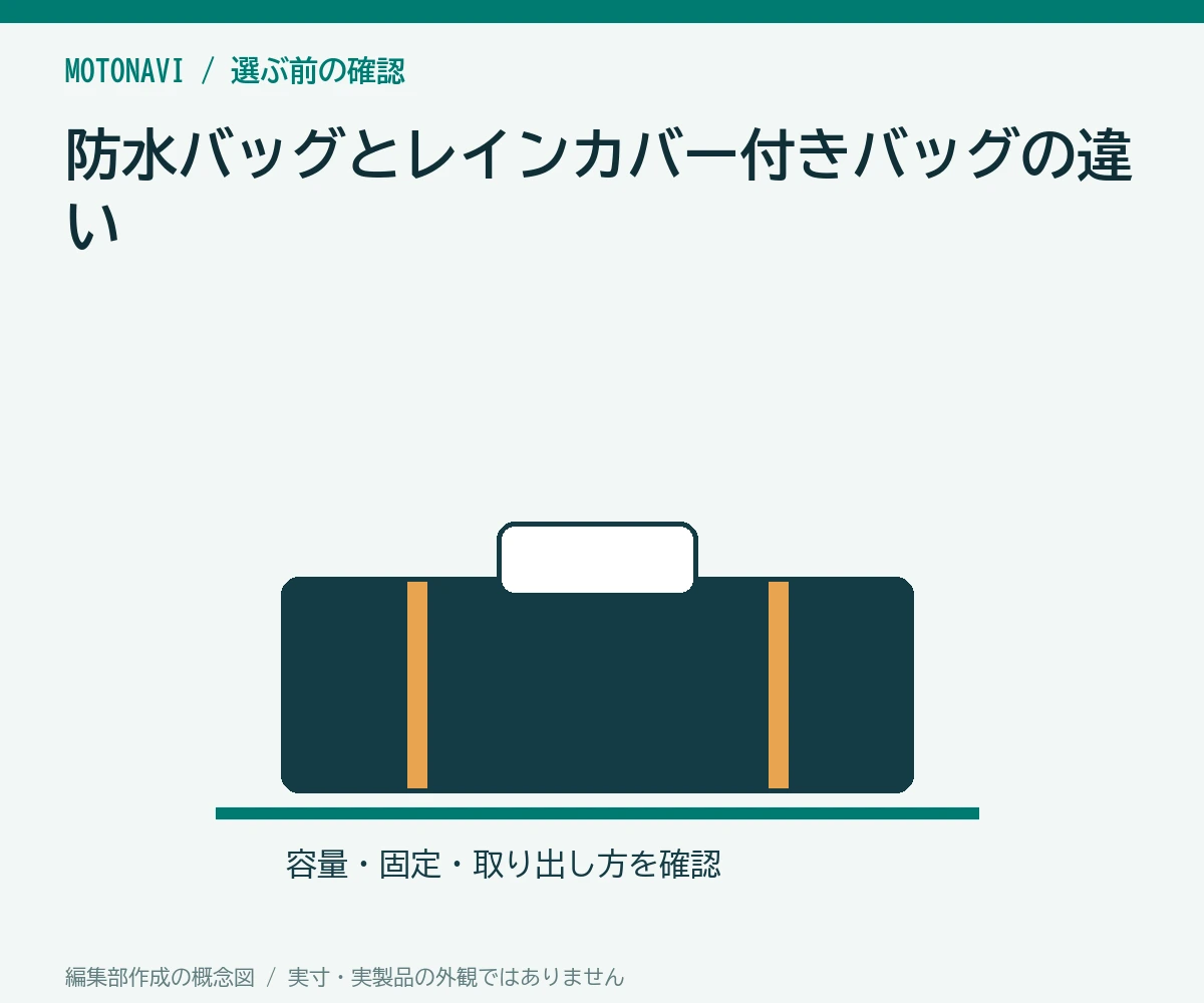防水バッグとレインカバー付きバッグの違い|雨の日の選び方