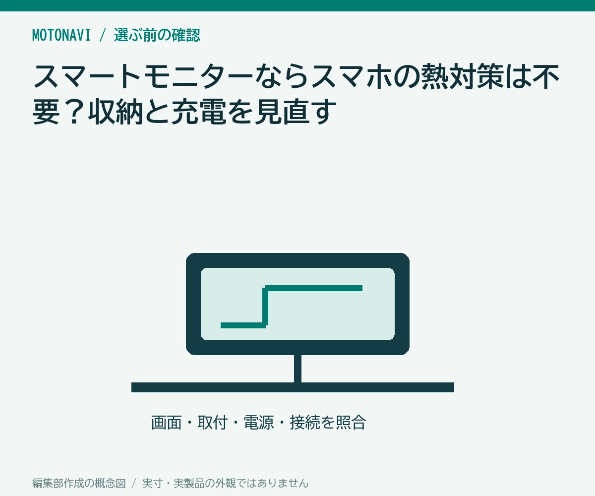 スマートモニターならスマホの熱対策は不要？収納と充電を見直す
