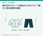 雨の日のグローブは袖の中と外どちら？裾口と浸水経路を確認