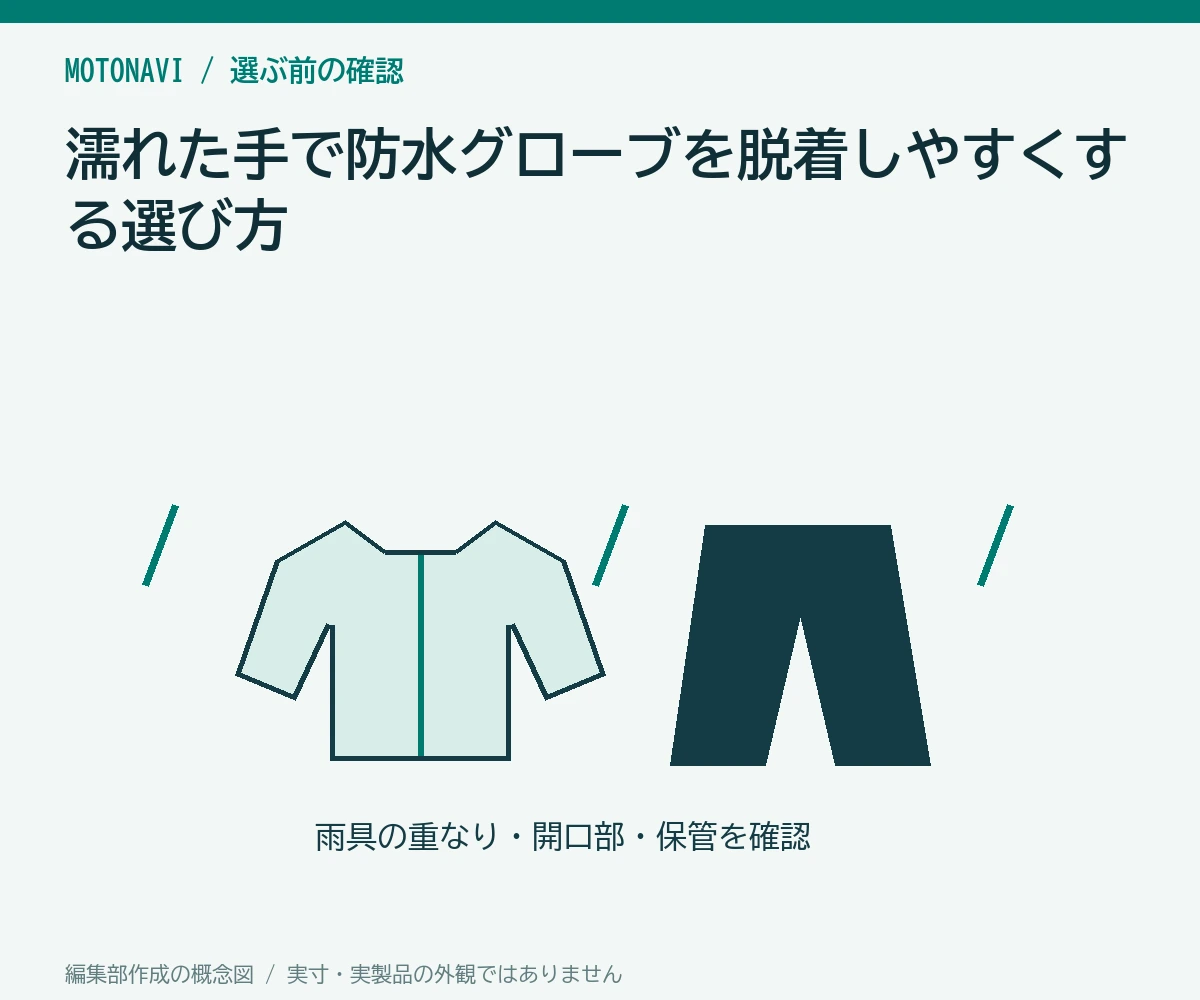 濡れた手で防水グローブを脱着しやすくする選び方