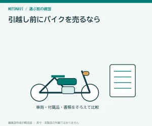 引越し前にバイクを売るなら|住所・搬出・日程の確認から始める
