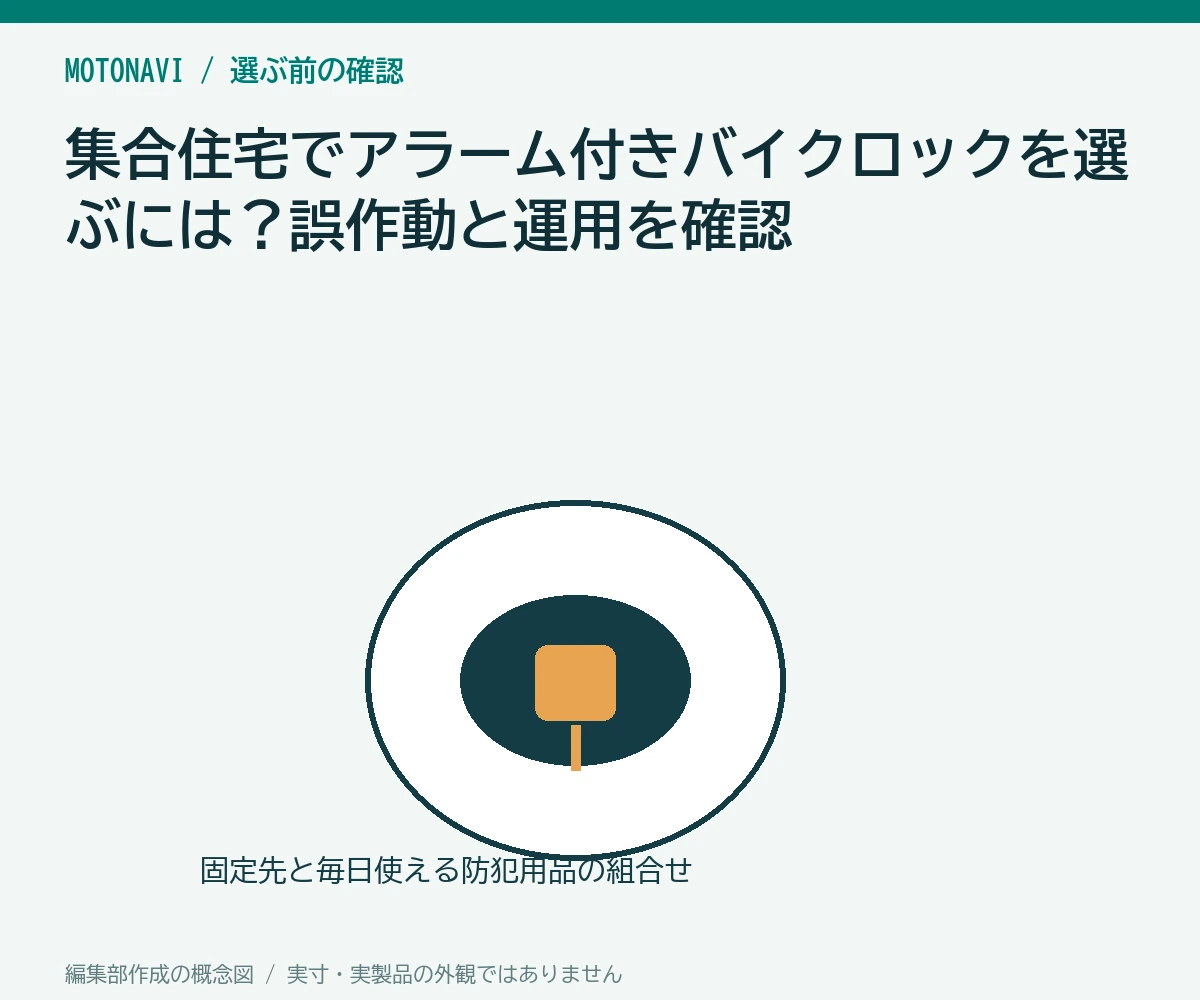 集合住宅でアラーム付きバイクロックを選ぶには？誤作動と運用を確認