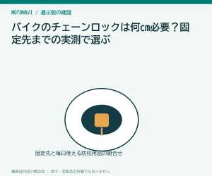 バイクのチェーンロックは何cm必要？固定先までの実測で選ぶ