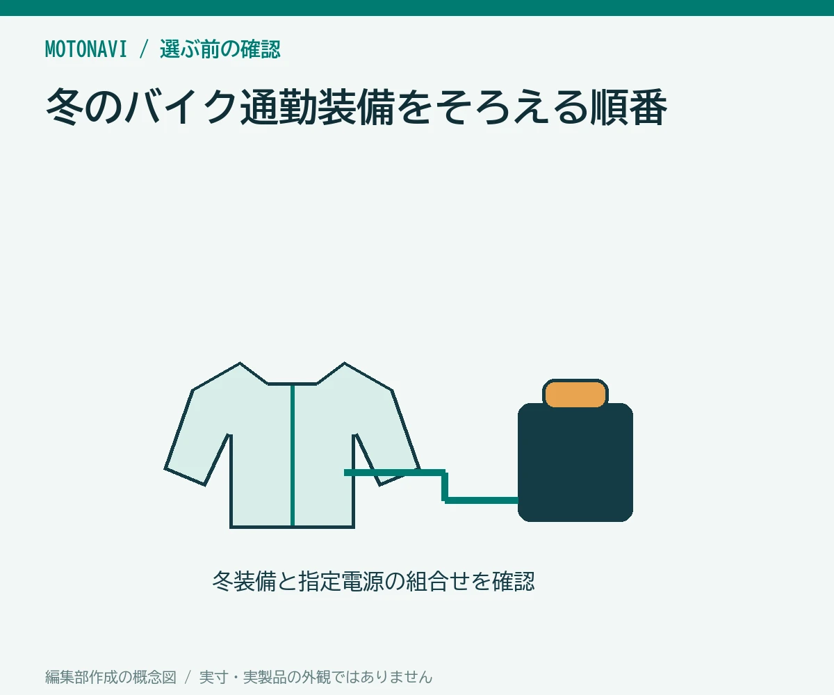冬のバイク通勤装備をそろえる順番|買い足す前の点検表